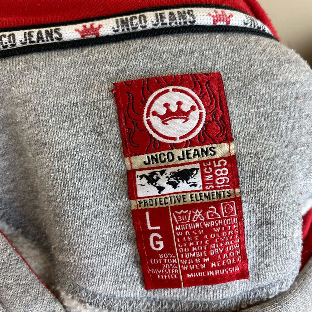 Vintage Y2K Skateboard JNCO Jeans embroidered pullover Hoodie Large - Picture 6 of 7